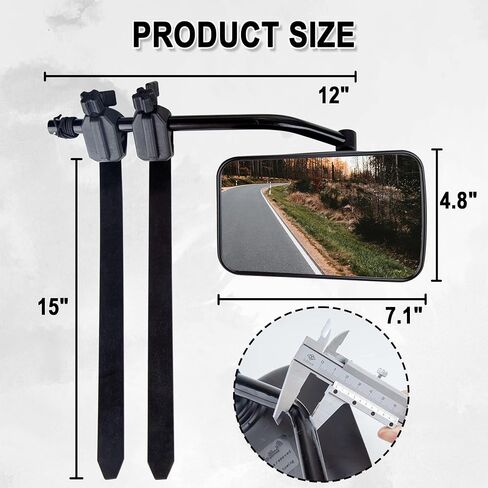 Cartman Universal Clip-on Towing Mirror, Extended Mirrors for Towing, 360 Degree Rotation Adjustable, Vibrationless, Secure Fit, 2PK in Saudi Arabia
