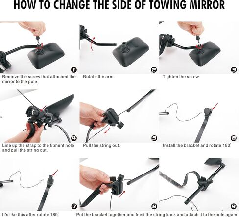 Cartman Universal Clip-on Towing Mirror, Extended Mirrors for Towing, 360 Degree Rotation Adjustable, Vibrationless, Secure Fit, 2PK in Saudi Arabia