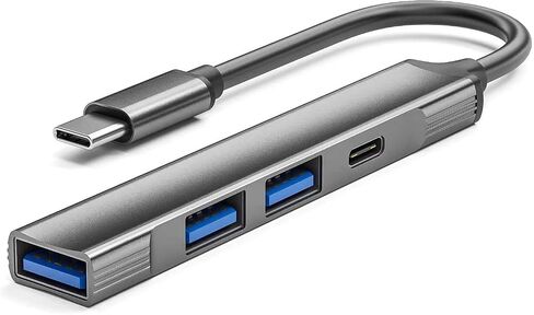 4-Port USB Hub USB Splitter USB Expander for Laptop, Xbox, Flash Drive, HDD, Console, Printer, Camera, Keyboard, Mouse, Compatible with USB-C and USB-A in Saudi Arabia