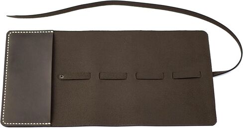 Leather Cord Organizer Wrap Holder Cable bag Roll Holder Earphone wrap winder Travel Accessories (Brown) - Y2S in Saudi Arabia