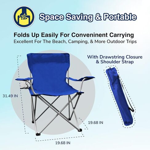 Weather Station Camping Chair, Lightweight and Portable Outdoor Folding Tailgate Quad Chair with Cup Holder and Armrests in Kuwait