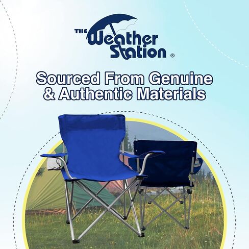 Weather Station Camping Chair, Lightweight and Portable Outdoor Folding Tailgate Quad Chair with Cup Holder and Armrests in Kuwait