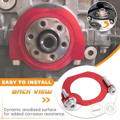 PQY Crank Seal Serpentine Belt Guard Plate Compatible with BMW 335i 2007-2015 535i 2008-2016 135i 2008-2013 X1 X3 X5 N54 N55 N52 S55 Red in Saudi Arabia