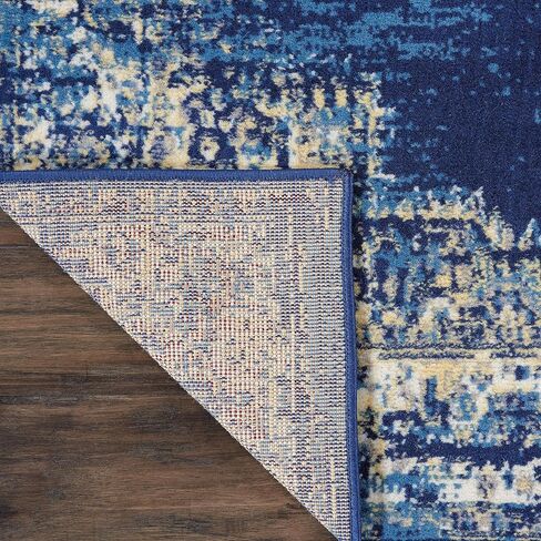 Nourison Home Grafix GRF14, 3'9" x 5'9", Navy Blue in Saudi Arabia