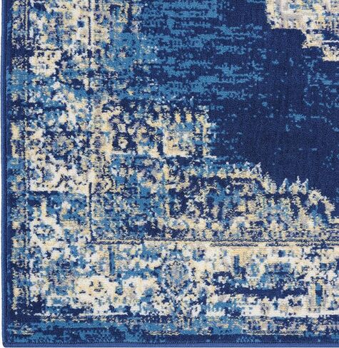 Nourison Home Grafix GRF14, 3'9" x 5'9", Navy Blue in Saudi Arabia
