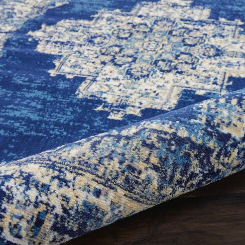 Nourison Home Grafix GRF14, 3'9" x 5'9", Navy Blue in Saudi Arabia