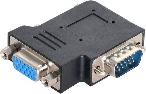 CY Adapter Vertical Flat Right Angled 90 Degree VGA SVGA Male to Female Extension Adapter in Kuwait
