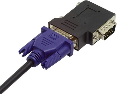 CY Adapter Vertical Flat Right Angled 90 Degree VGA SVGA Male to Female Extension Adapter in Kuwait