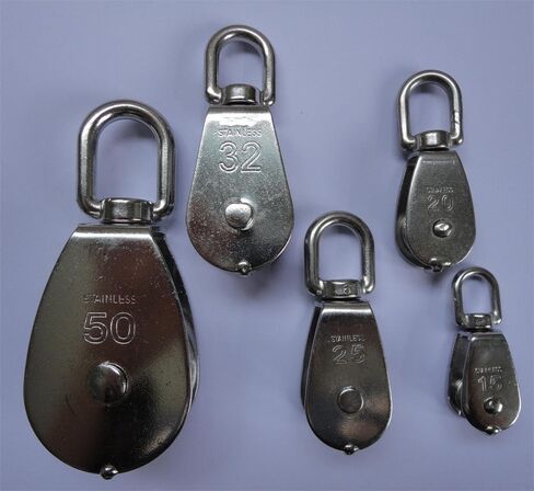 JY-MARINE M50 50 مم حبل أسلاك الفولاذ المقاوم للصدأ دوار كتلة بكرة واحدة ملفوفة in Saudi Arabia