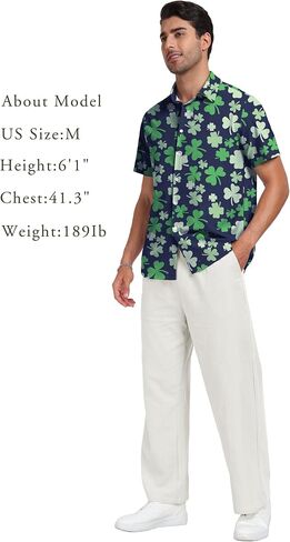 NUOKESASI Tropical Mens Shirt Hawaiian Short Sleeve Button Down Shirt Casual Summer Beach Shirt in Saudi Arabia