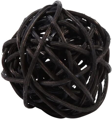 20pcs Decorative Wicker Rattan Balls, 3cm Small Rattan Balls Centerpiece Bowls Orbs Vase Fillers for Christmas Centerpieces Home Garden Wedding Party(Black) in Saudi Arabia
