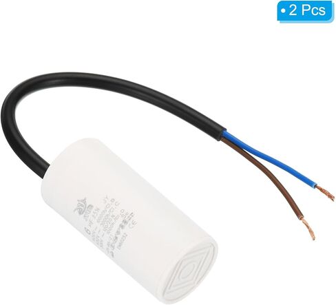 مكثف تشغيل PATIKIL CBB60 6 فائق التوهج، 2 قطعة تيار متردد 450 فولت 2 سلك 50/60 هرتز اسطوانة 64 × 30 مم لمضخات المياه، تشغيل محرك الغسالات in Kuwait