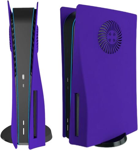 BGGCHEECA PS5 Console Cover Plates Compatible for Playstation 5 Console Disc Edition, ABS PS5 Cover Plates with Fan Vents, Hard Shockproof Anti-Scratch Replacement Protective Shell PS5 .SO-PS(Purple) in Saudi Arabia
