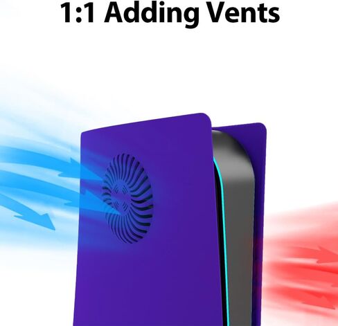 BGGCHEECA PS5 Console Cover Plates Compatible for Playstation 5 Console Disc Edition, ABS PS5 Cover Plates with Fan Vents, Hard Shockproof Anti-Scratch Replacement Protective Shell PS5 .SO-PS(Purple) in Saudi Arabia