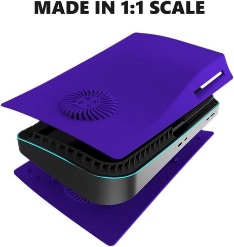 BGGCHEECA PS5 Console Cover Plates Compatible for Playstation 5 Console Disc Edition, ABS PS5 Cover Plates with Fan Vents, Hard Shockproof Anti-Scratch Replacement Protective Shell PS5 .SO-PS(Purple) in Saudi Arabia