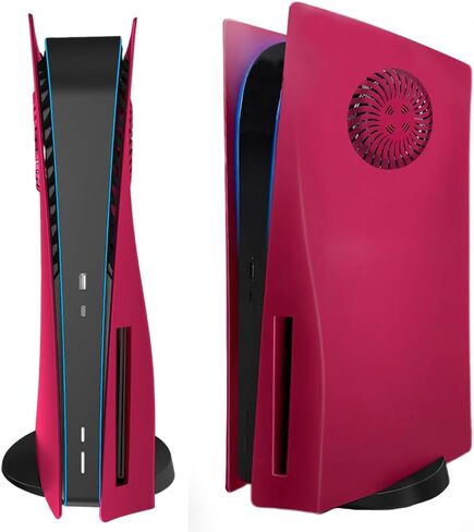 BGGCHEECA PS5 Console Cover Plates Compatible for Playstation 5 Console Disc Edition, ABS PS5 Cover Plates with Fan Vents, Hard Shockproof Anti-Scratch Replacement Protective Shell PS5 .SO-PS(Purple) in Kuwait