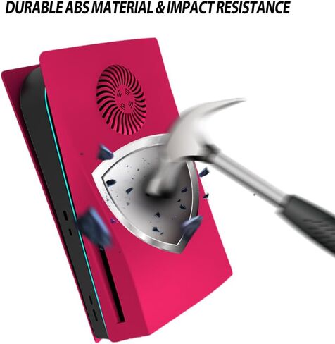 BGGCHEECA PS5 Console Cover Plates Compatible for Playstation 5 Console Disc Edition, ABS PS5 Cover Plates with Fan Vents, Hard Shockproof Anti-Scratch Replacement Protective Shell PS5 .SO-PS(Purple) in Kuwait