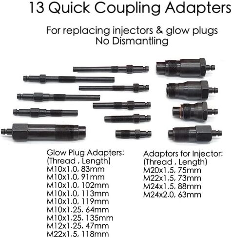 مجموعة اختبار ضغط محرك الديزل 17 قطعة من فورول، مقياس ضغط الأسطوانة، جهاز اختبار ضغط الأسطوانة، كاشف التسرب، أداة قياس السيارات in Kuwait