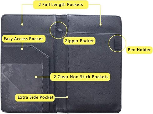 YITON Server Book Sever Wallet ضيف الاختيار حامل 5X9 رمادي سستة جيب للنادل والنادلة يصلح لمئزر الخصر in Saudi Arabia