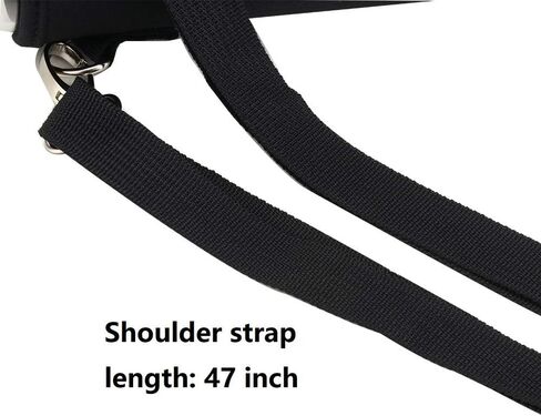 حقيبة حامل زجاجات المياه من سانكي، معزولة من النيوبرين 32 أونصة، غطاء حامل لزجاجة المياه مع حزام كتف قابل للتعديل مع مشبك معدني، عبوتان باللون الأسود (24-32 أونصة) in Kuwait