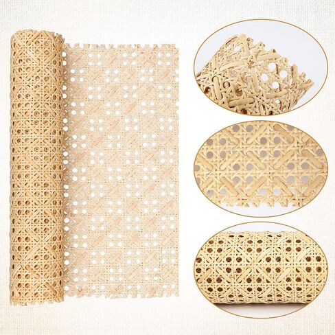 SAVITA Cane Rattan Webbing Roll, 13.7inch x 3.28ft inch Woven Open Mesh Cane Natural Rattan Webbing Rattan Webbing for Caning Projects Wide Rattan for DIY Crafts Cabinet Chair Furniture in Saudi Arabia