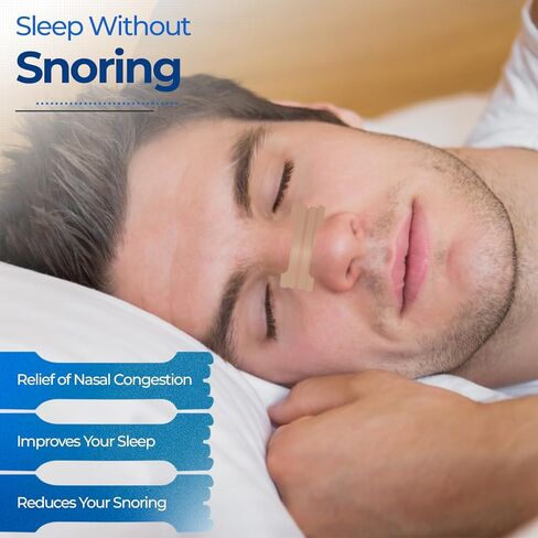 Ohmrx Nasal Strips for Snoring | Comfortable 90 Nose Strips for Breathing | Sensitive Skin Latex Free Nasal Strips for Sleeping Apnea | Nasal Congestion Relief | Stop Snoring | Improve Airflow in Saudi Arabia