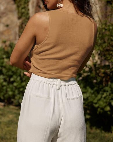 Mina Self Summer Linen Vest Women 2024 Sleeveless Lightweight V Neck Cropped Casual Office Corset Top Blazer Jacket Suit in Kuwait