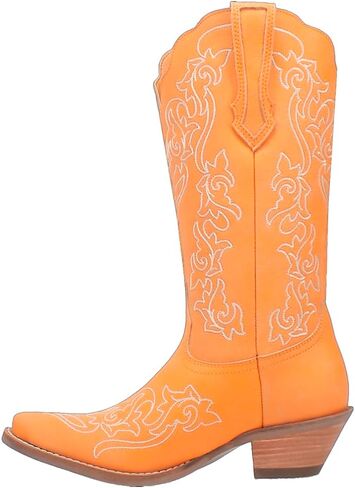 Dingo Womens Flirty N' Fun Embroidery Snip Toe Casual Boots Mid Calf Mid Heel 2-3" - Grey in Saudi Arabia