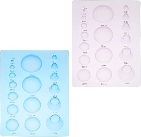 Lind Kitchen 2PCS 3-Row Paper Quilling Tools مقعرة محدبة كروية الطراز قباب ثلاثية الأبعاد نصف كرة قالب بلاستيكي صغير لأداة اللف الورقية DIY in Saudi Arabia