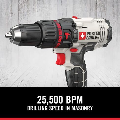 PORTER-CABLE 20V MAX Hammer Drill Kit, Compact, Cordless (PCC621LB) in Saudi Arabia