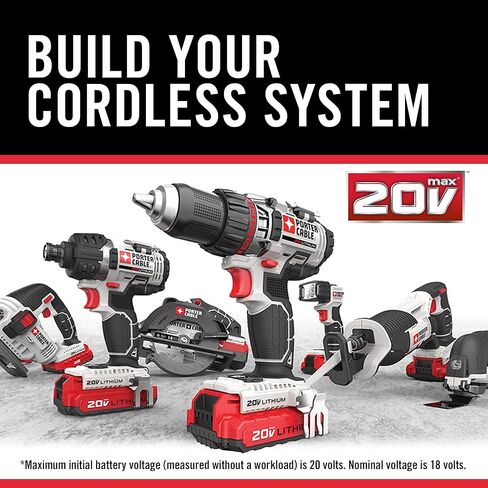 PORTER-CABLE 20V MAX Hammer Drill Kit, Compact, Cordless (PCC621LB) in Saudi Arabia