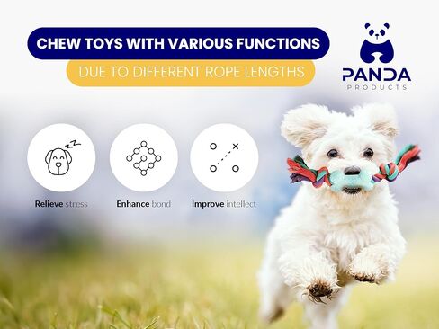 Panda Products - Premium Dog Chew Toy Set | 6-Piece Chew Toys with Poop Bag with Dispenser & Included Storage Bag for Hours of Fun and Convenience in Saudi Arabia