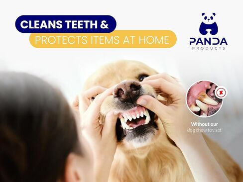 Panda Products - Premium Dog Chew Toy Set | 6-Piece Chew Toys with Poop Bag with Dispenser & Included Storage Bag for Hours of Fun and Convenience in Saudi Arabia