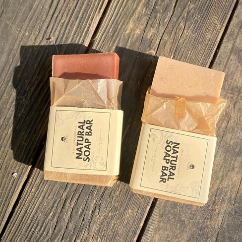 Natural Handmade Unisex Bar Soap - 2 Variety pack| Organic Shea Butter | Activated Charcoal | Cold Processed | Sustainable | No Harmful Ingredients | Vegan Clay Bar (Smooth Skin) in Saudi Arabia