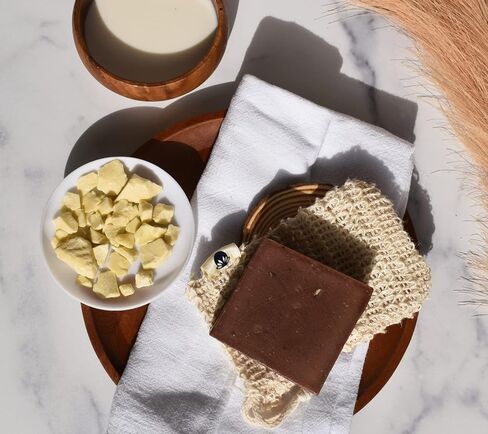 Natural Handmade Unisex Bar Soap - 2 Variety pack| Organic Shea Butter | Activated Charcoal | Cold Processed | Sustainable | No Harmful Ingredients | Vegan Clay Bar (Smooth Skin) in Saudi Arabia