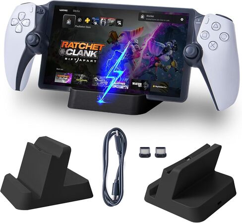 Charging Station for PlayStation Portal Remote Player, PS Portal Charger Dock Stand with USB-C Adapter, Portable Display and Charging Base, Anti-Slip Desktop Holder, Whit in Saudi Arabia