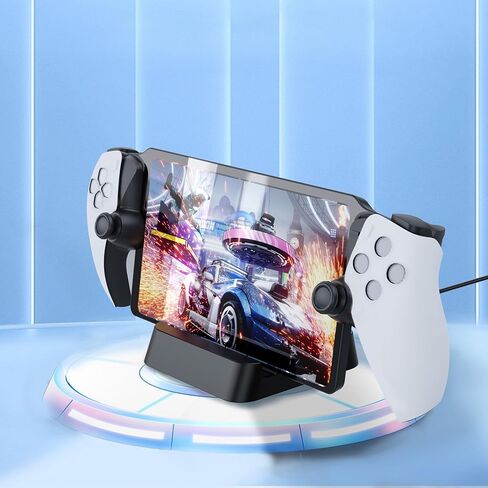 Charging Station for PlayStation Portal Remote Player, PS Portal Charger Dock Stand with USB-C Adapter, Portable Display and Charging Base, Anti-Slip Desktop Holder, Whit in Saudi Arabia