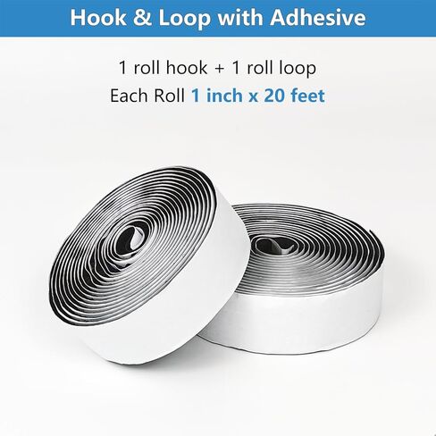 شرائط لاصقة وحلقة من Matenf مع لاصق، 2 بوصة × 10 أقدام، قبضة ممتازة، ظهر لاصق قوي، شديد التحمل، شريط تثبيت، شريط مزدوج الجانب للتثبيت والتعليق، الاستخدام المنزلي والمدرسة والمكتب in Kuwait