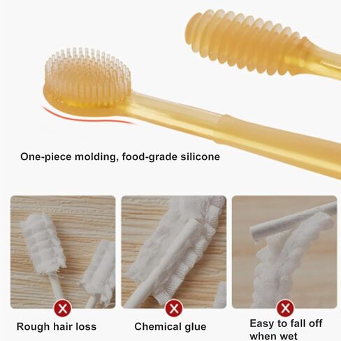 JJLFresheners 1Set Baby Toothbrush,Infant Toothbrush 360 Degree Cleaning Dental Care Silicone Baby Tongue Brush Toothbrush Kit Bath Toys for Infants 6-12 Months Carrot 0-18M Infant Toddler in Saudi Arabia