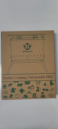 Bestargot wood stove portable hobo stove with a pipe burner, camp grill, foldable and windproof backpack stainless steel with a carrying bag, for solo camping, backpack trips, hiking, picnic, bbq in Kuwait