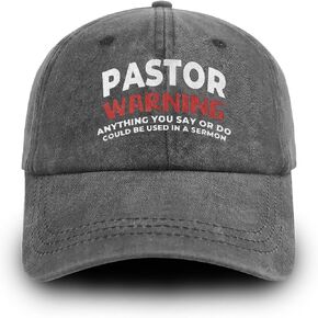 هدايا تقدير القس، قبعة تحذير القس، قبعة بيسبول قطنية عتيقة للنساء والرجال in Kuwait