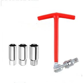 طقم مفتاح ربط مقبس شرارة على شكل حرف T (16 مم/18 مم/21 مم) - أداة إزالة وتركيب احترافية للدراجات النارية، جزازات العشب، مركبات الدفع الرباعي، نافخات الثلج، المحركات الصغيرة وما إلى ذلك - 3 أحجام in Kuwait