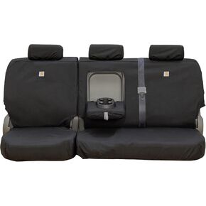 Covercraft Carhartt Super Dux SeatSaver Custom Seat Covers | Fits 2021-2025 Ford F-250/F-350/F-450/F-550 Crew Cab | 2nd Row 60/40 Bench Seat, Super Dux Black in Kuwait