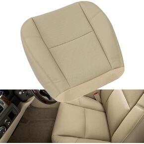 SecosAutoparts Driver or Passenger Side Bottom Replacement Leather Perforated Seat Cover Tan fit for Cadillac Escalade 2007-2014 fit for Chevy Suburban Tahoe Silverado Avalanche Yukon Sierra 2007-2014 in Saudi Arabia