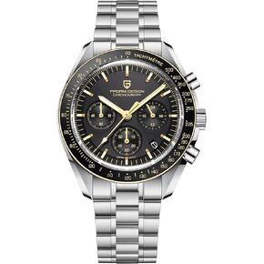 Pagani Design 1701 Men's Professional Chronograph Japan VK63 Quartz Movement Moon Wristwatch Stainless Steel 100M Waterproof Casual Analog Watch Date in Saudi Arabia