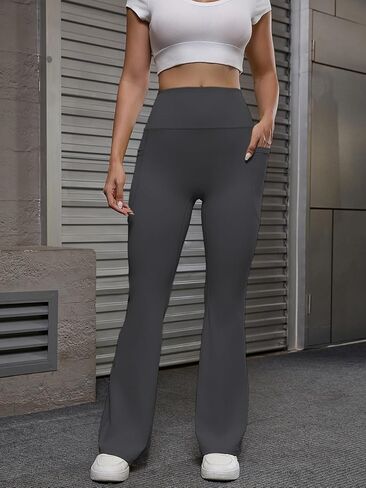 ZFLM Women’s Workout High Waist Yoga Flare Leggings with Pockets Gym Running in Kuwait