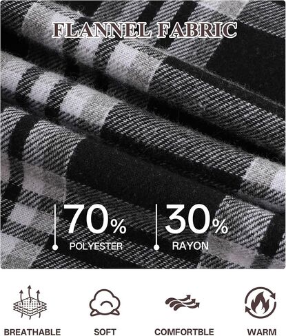 ZITY Men's Cotton Linen Zip up Hoodies Long Sleeve Casual Tops Plaid Flannel Shirt with Hood in Saudi Arabia
