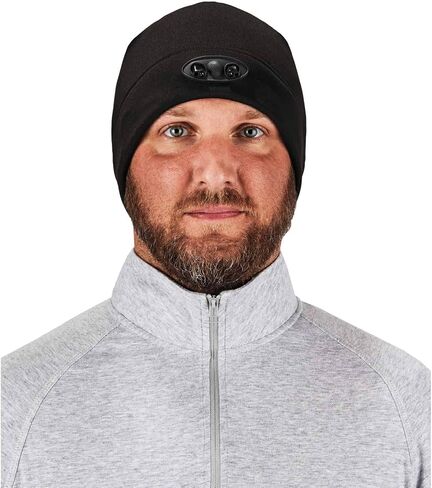 Ergodyne Standard Beanie Winter Hat with LED Lights, Orange, One Size in Kuwait
