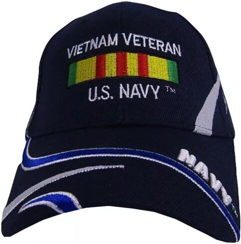 Trade Winds U.S. Navy Vietnam Vet Veteran Ribbon Blue Hat Officially Licensed by The US Navy in Saudi Arabia