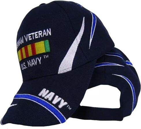 Trade Winds U.S. Navy Vietnam Vet Veteran Ribbon Blue Hat Officially Licensed by The US Navy in Saudi Arabia